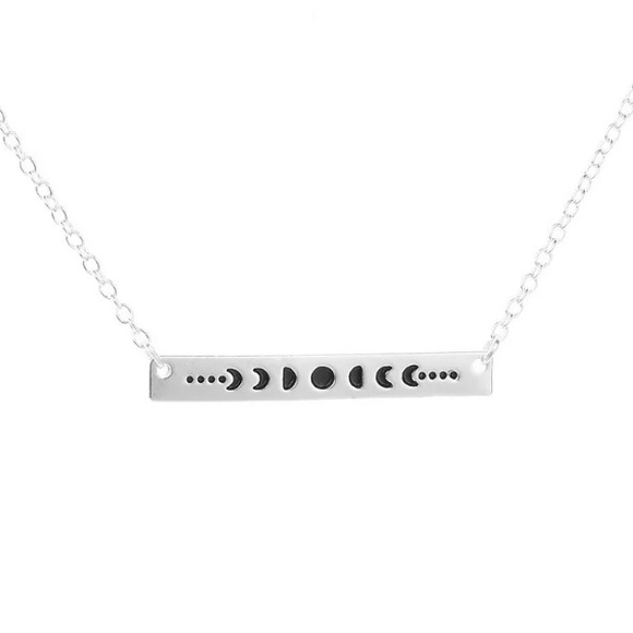 Moon Phase Necklace - Silver or Gold Toned - Picture 5 of 7